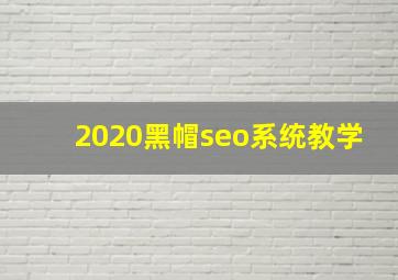 2020黑帽seo系统教学