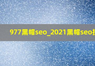 977黑帽seo_2021黑帽seo技术