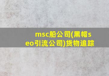 msc船公司(黑帽seo引流公司)货物追踪