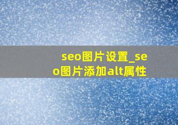 seo图片设置_seo图片添加alt属性