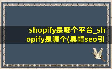 shopify是哪个平台_shopify是哪个(黑帽seo引流公司)的