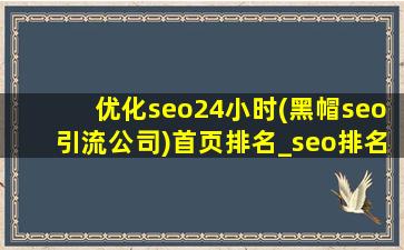 优化seo24小时(黑帽seo引流公司)首页排名_seo排名优化免费咨询
