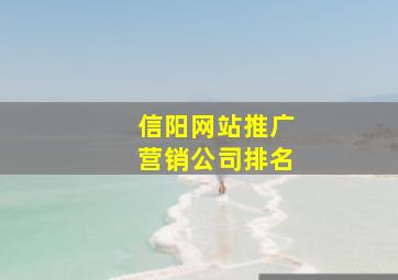 信阳网站推广营销公司排名