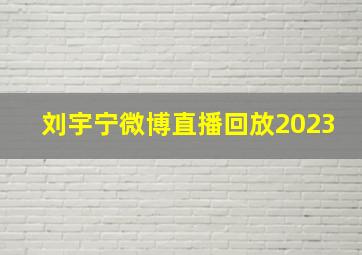 刘宇宁微博直播回放2023