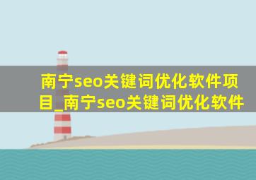南宁seo关键词优化软件项目_南宁seo关键词优化软件