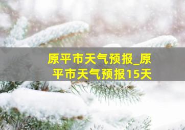 原平市天气预报_原平市天气预报15天