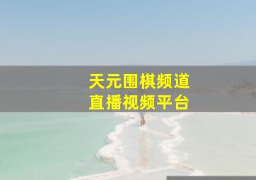 天元围棋频道直播视频平台