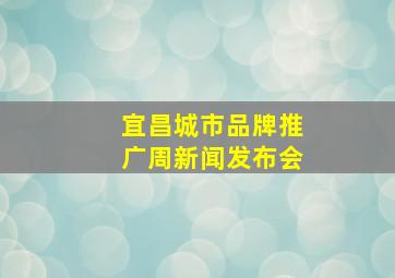 宜昌城市品牌推广周新闻发布会