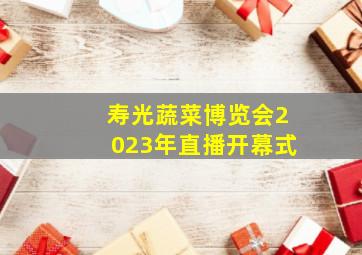 寿光蔬菜博览会2023年直播开幕式