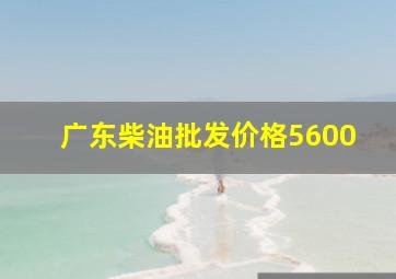 广东柴油批发价格5600