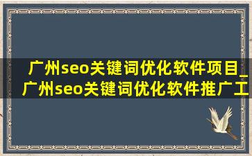 广州seo关键词优化软件项目_广州seo关键词优化软件推广工具