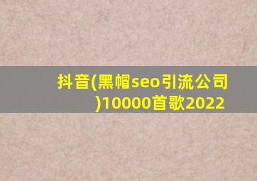 抖音(黑帽seo引流公司)10000首歌2022