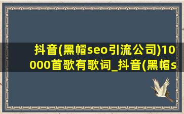 抖音(黑帽seo引流公司)10000首歌有歌词_抖音(黑帽seo引流公司)10000首歌经典老歌
