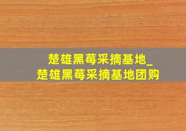 楚雄黑莓采摘基地_楚雄黑莓采摘基地团购