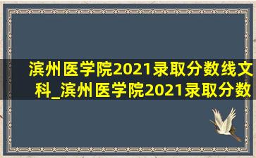 滨州医学院2021录取分数线文科_滨州医学院2021录取分数线