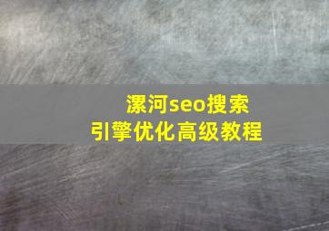 漯河seo搜索引擎优化高级教程