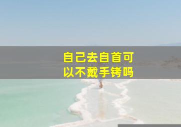 自己去自首可以不戴手铐吗