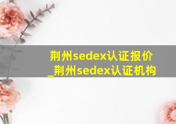 荆州sedex认证报价_荆州sedex认证机构