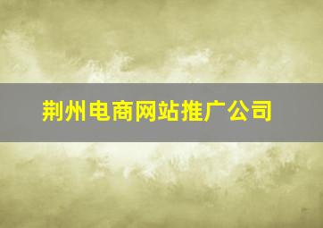 荆州电商网站推广公司
