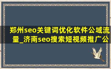 郑州seo关键词优化软件公域流量_济南seo搜索短视频推广公域流量