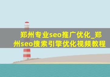 郑州专业seo推广优化_郑州seo搜索引擎优化视频教程