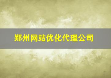 郑州网站优化代理公司