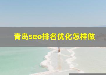 青岛seo排名优化怎样做